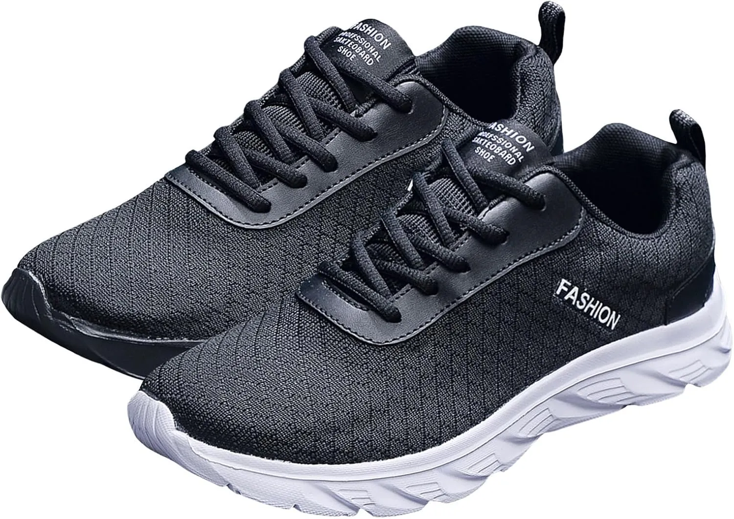 Arch Support Fitness Sneaker for Men Breathable Elastic Fly Woven Mesh Sneaker Breathable Lace Up Shoes for Men