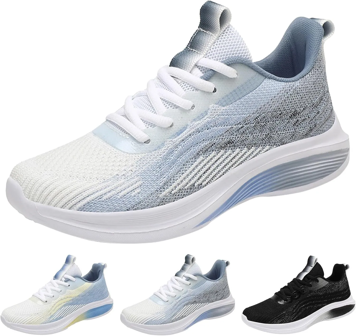 Arch Support Hiking Shoes for Men Casual Sneaker Mesh Breathable Walking Shoe Breathable Lace Up Shoes for Men