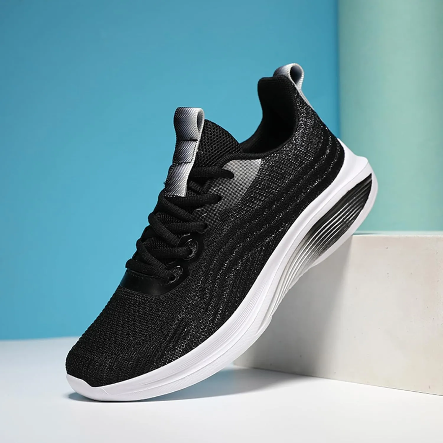 Arch Support Hiking Shoes for Men Casual Sneaker Mesh Breathable Walking Shoe Breathable Lace Up Shoes for Men