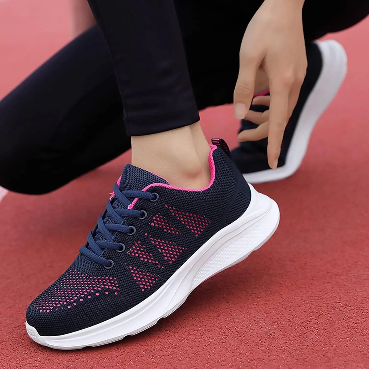 Arch Support Non Slip Minimalist Shoes for Men Breathable Mesh Fashion Sneaker Breathable Lace Up Shoes for Men