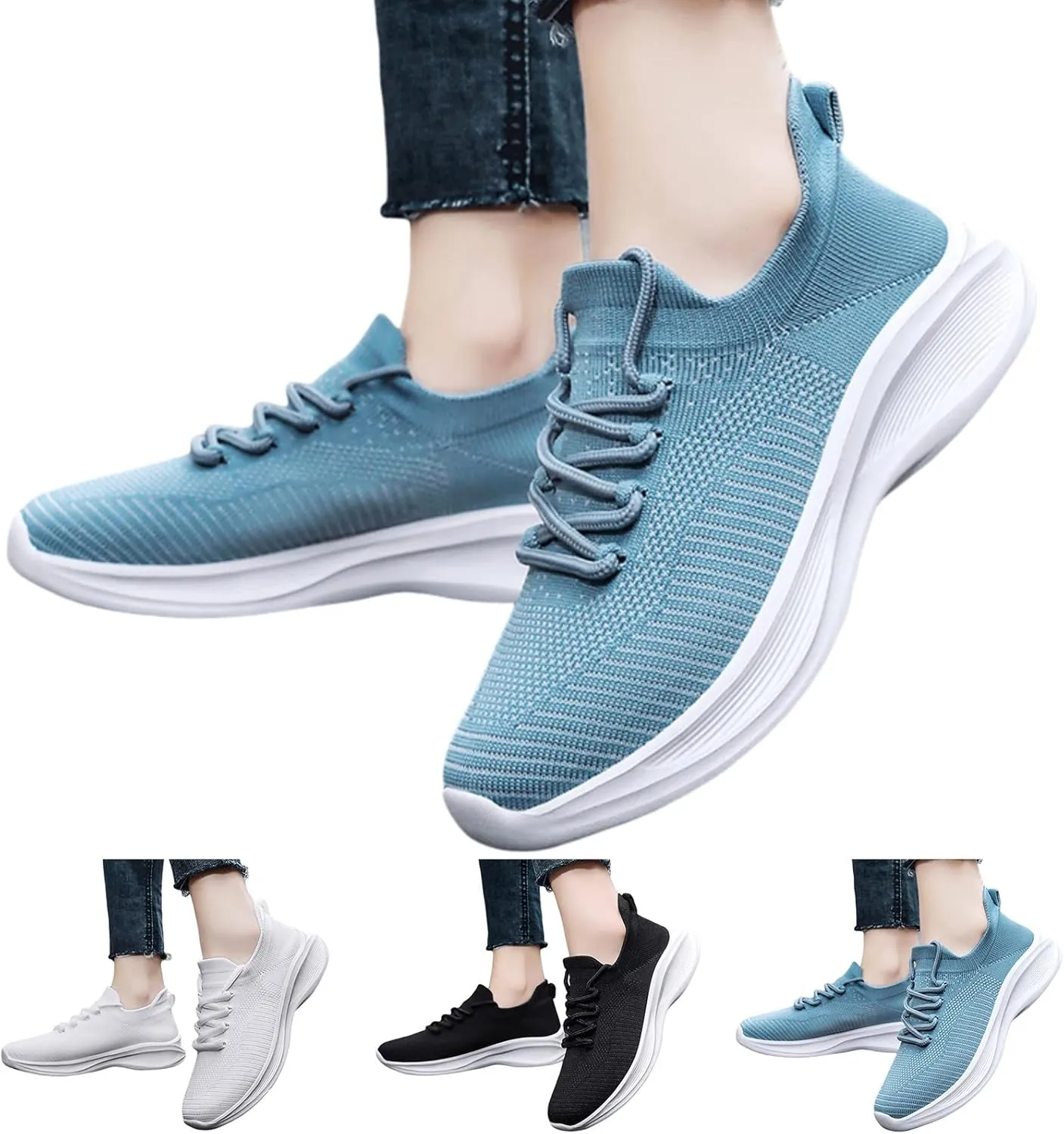 Arch Support Platform Sneakers for Women Lightweight Casual Sneakers for Gym Travel Work Versatile Dress Shoe