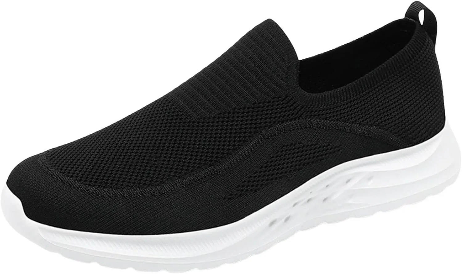 Arch Support Sports Shoes for Men Lightweight Cushion Sneaker Convenient Slip On Shoes Jogging Sneaker Men Leather