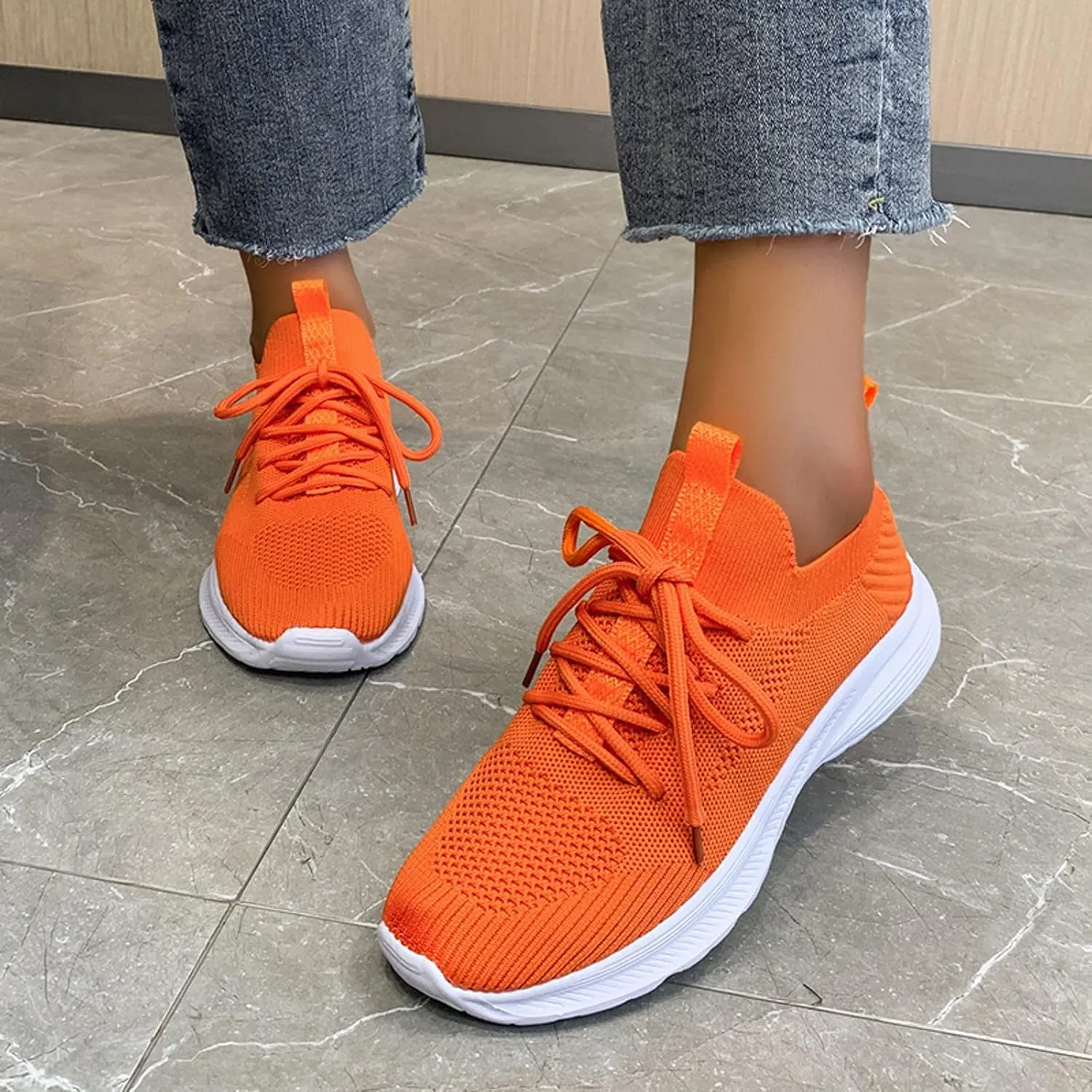 Arch Support Versatile Sneakers for Women Lightweight Slip on Walking Running Shoes Orthopedic Shoe for Women