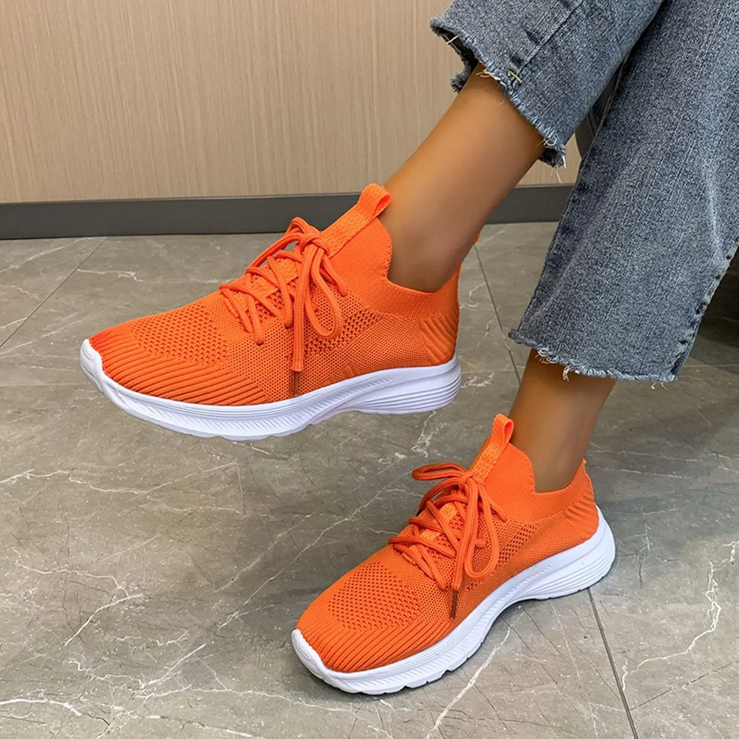 Arch Support Versatile Sneakers for Women Lightweight Slip on Walking Running Shoes Orthopedic Shoe for Women