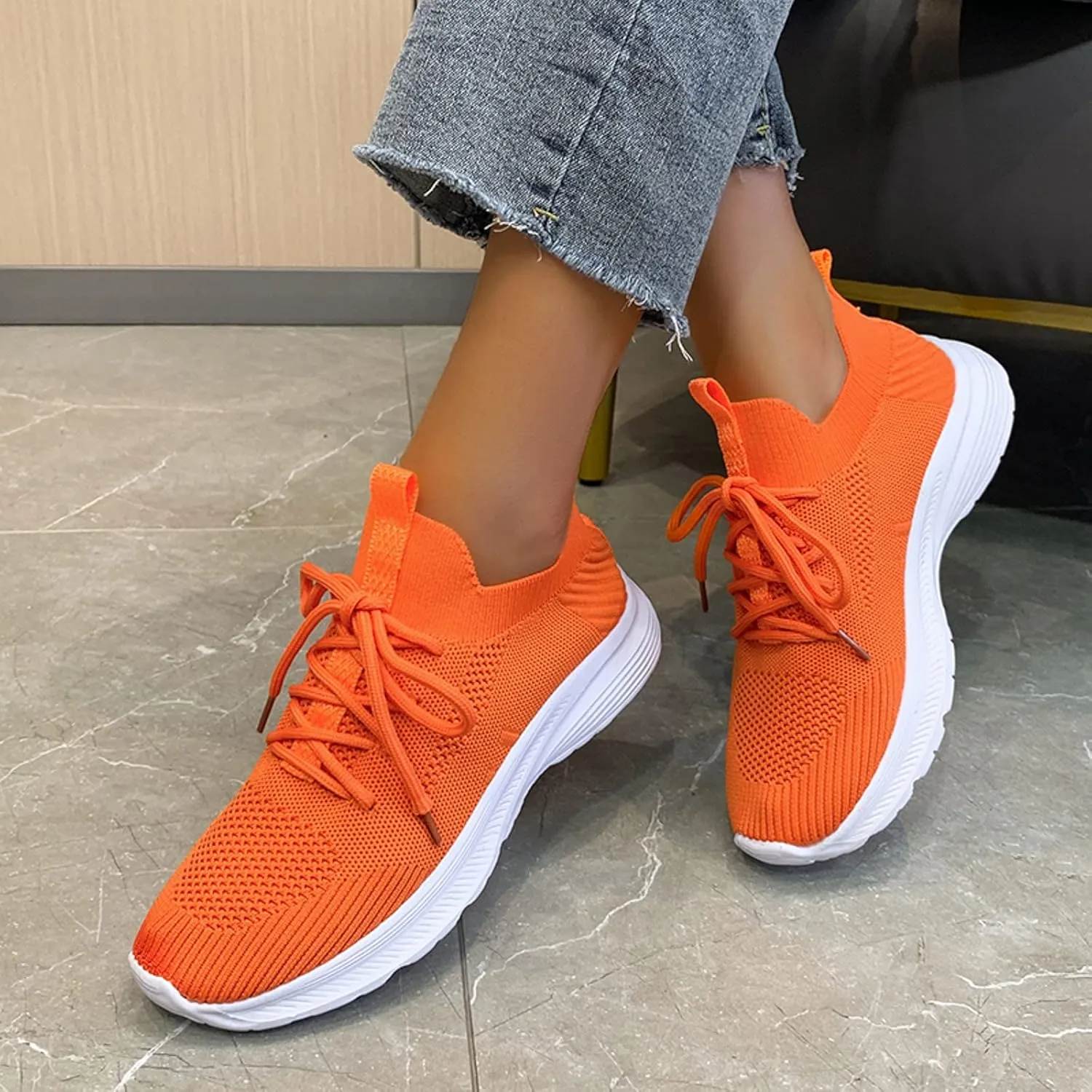 Arch Support Versatile Sneakers for Women Lightweight Slip on Walking Running Shoes Orthopedic Shoe for Women
