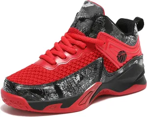 Boys Basketball Shoes Lightweight Breathable Kids Basketball Sneakers Fashion Walking Tennis Shoes for Boys Girls