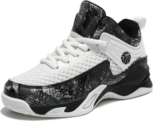 Boys Basketball Shoes Lightweight Breathable Kids Basketball Sneakers Fashion Walking Tennis Shoes for Boys Girls