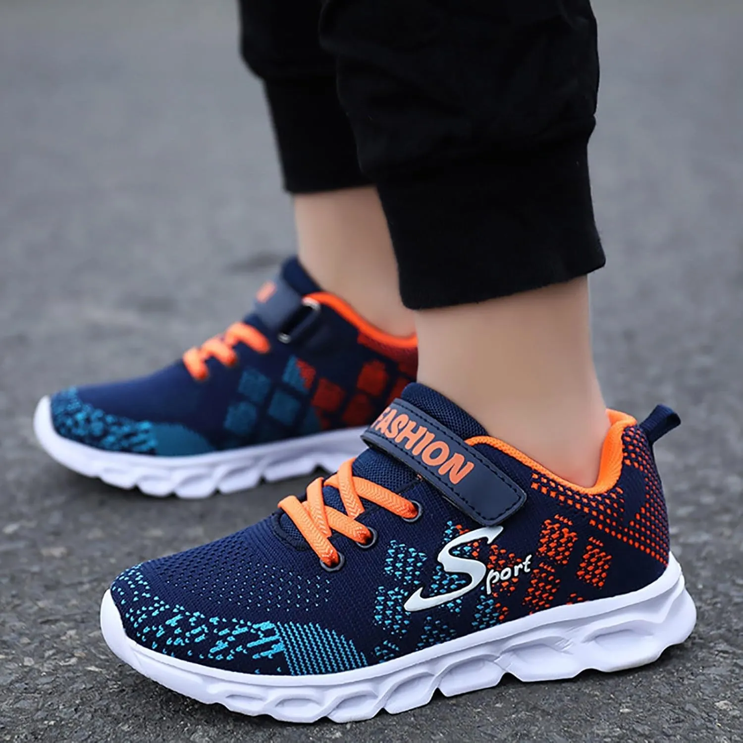 Boys Girls Shoes Kids Tennis Athletic Running Walking Lightweight Sneakers for Little/Big Kid Breathable Football Shoes