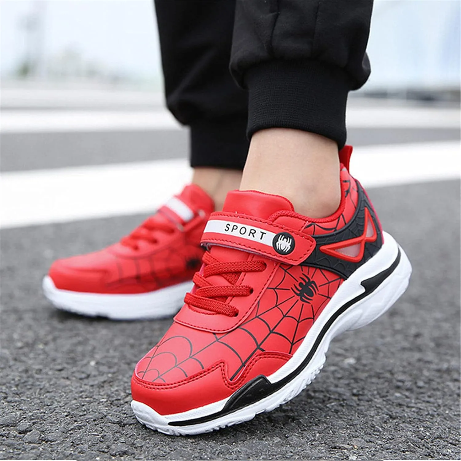 Boys Lightweight Sneakers Leather Kids Toddler Girls Tennis Running Shoes