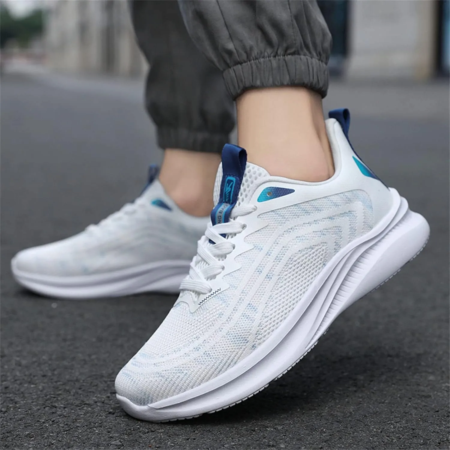 Breathable Walking Shoes for Men Breathable and Light Outdoor Comfy Walking Shoe Lightweight Work Shoes for Men