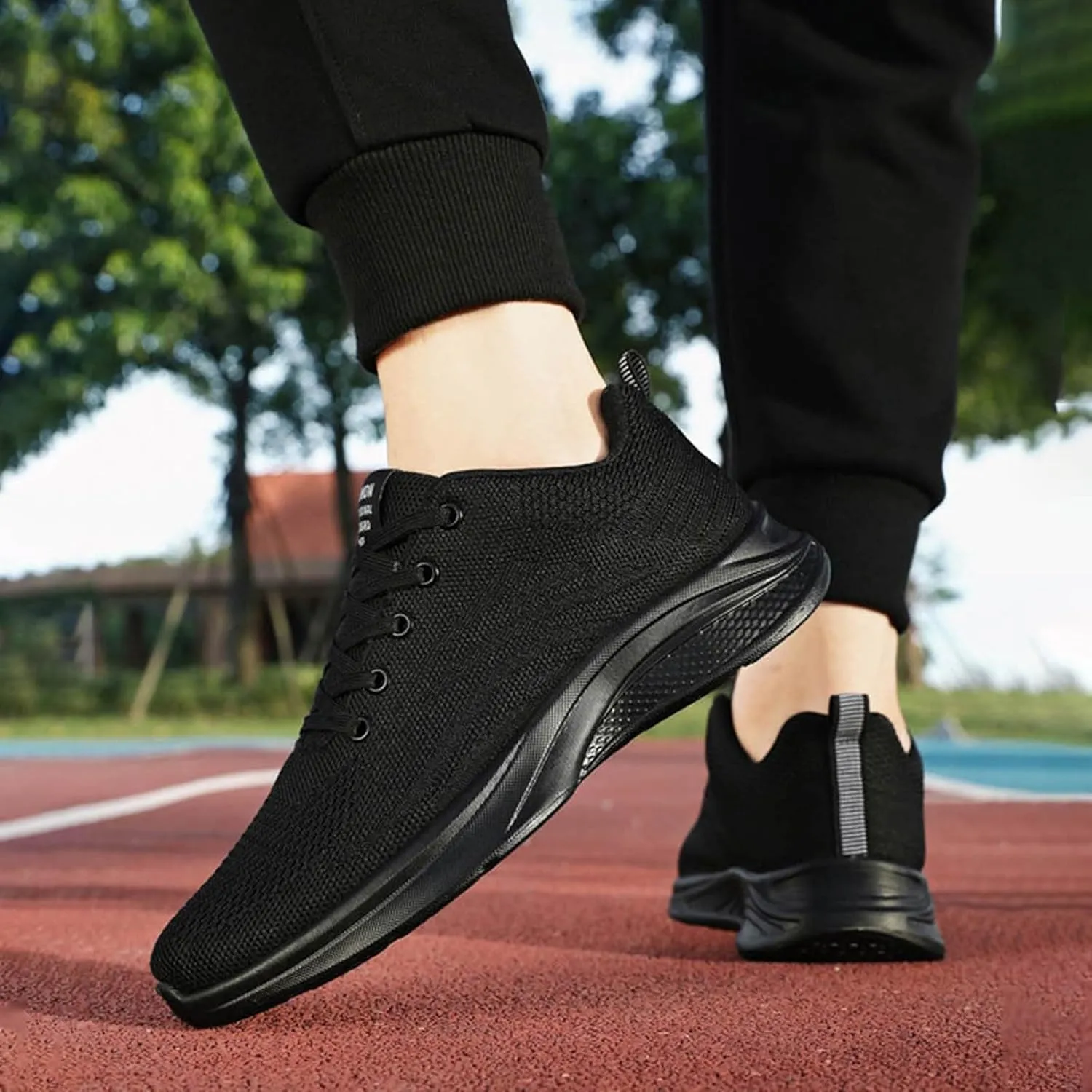 Breathable Walking Shoes for Men Breathable Casual Comfortable Walking Sneaker Breathable Lace Up Shoes for Men