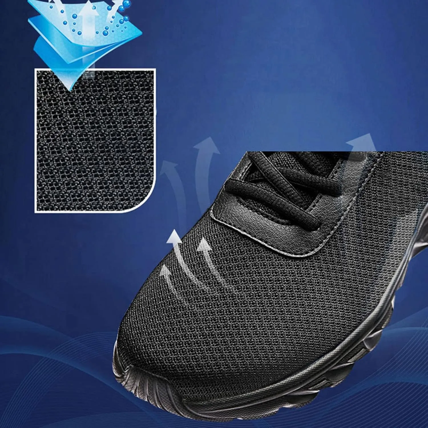 Breathable Walking Shoes for Men Casual Sneaker Mesh Breathable Walking Shoe Non Slip Work Sport Shoes for Men
