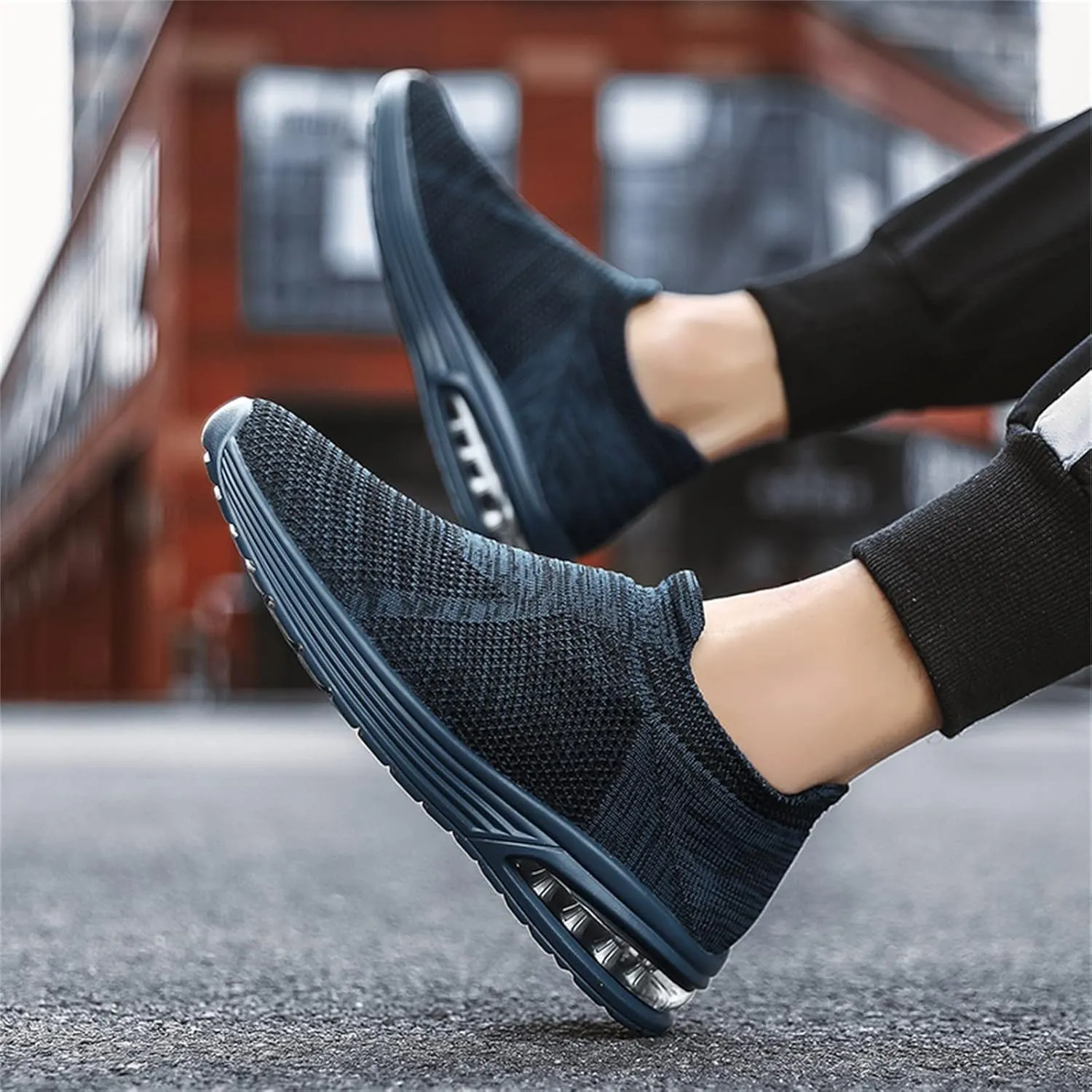 Breathable Walking Shoes for Men Lightweight Breathable Slip on Running Shoe Men's Classic Casual Walking Shoes