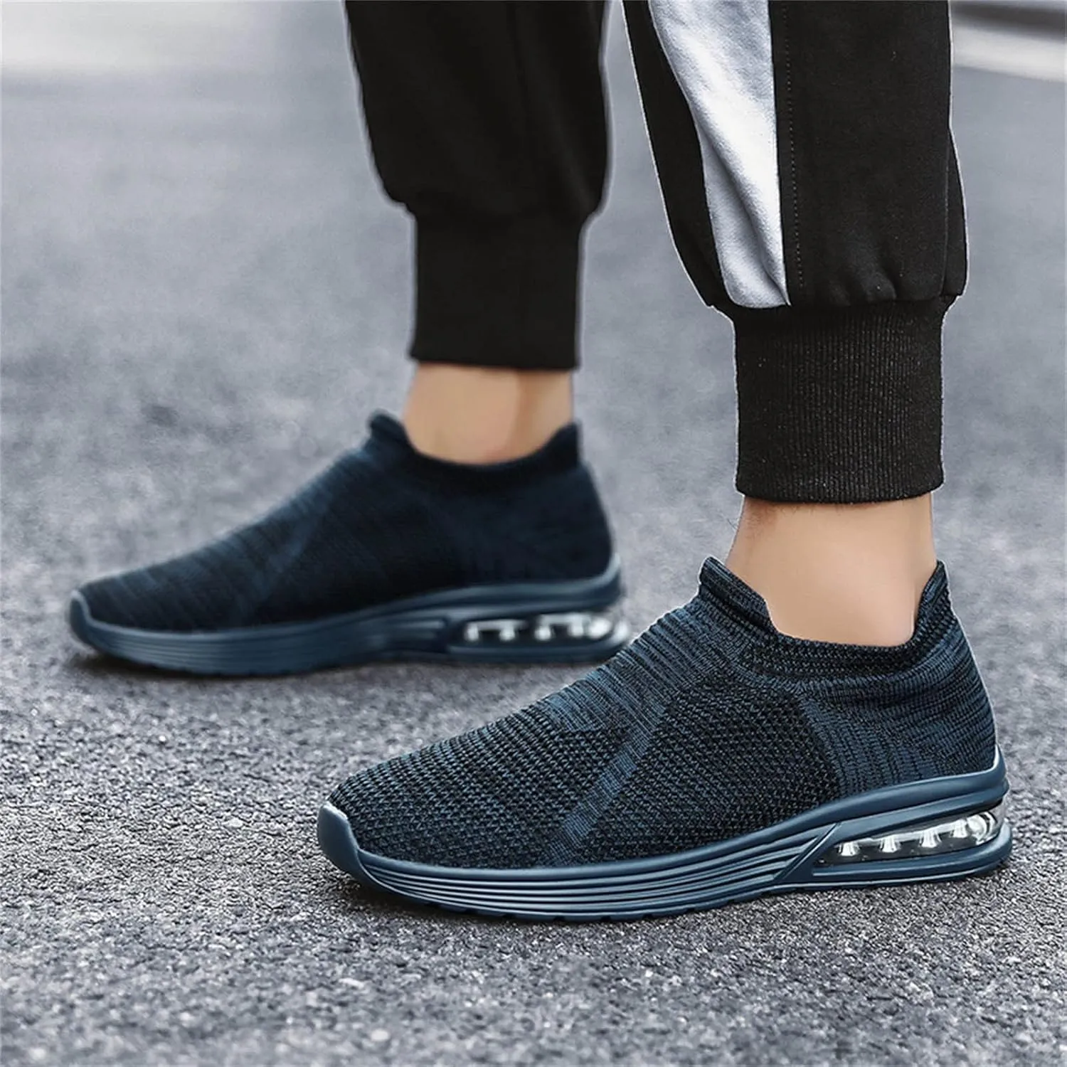 Breathable Walking Shoes for Men Lightweight Breathable Slip on Running Shoe Men's Classic Casual Walking Shoes