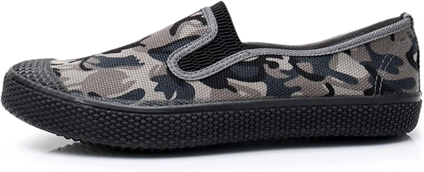 Casual Shoes Lace up Men Shoes Breathable Canvas Men Rubber Soled High Top Labor