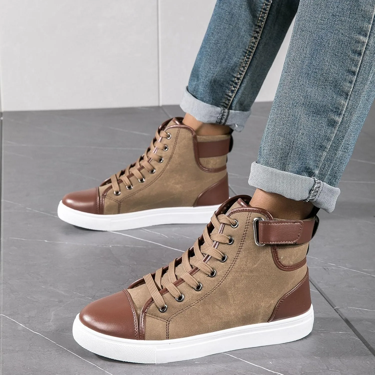Casual Walking Shoes Mens Shoes Lightweight Casual PU Sneakers Walking for Men