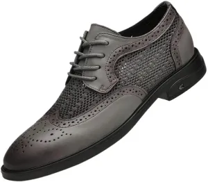 Classic Lace-up Formal Tuxedo Shoes Breathable Hollow Dress Shoes Business Oxfords Formal Brogues Office Shoe
