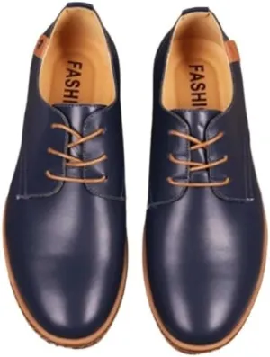 Classic Wingtip Brogue Shoes in Polished Leather with Cushioned Arch Support, Perfect for Long Hours Standing in Office