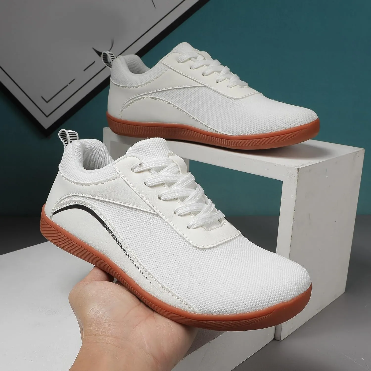 Couple Mesh Sports Casual Shoes Breathable Flat Bottom Lightweight Plus Size Comfortable Walking Mens Sneaker Socks