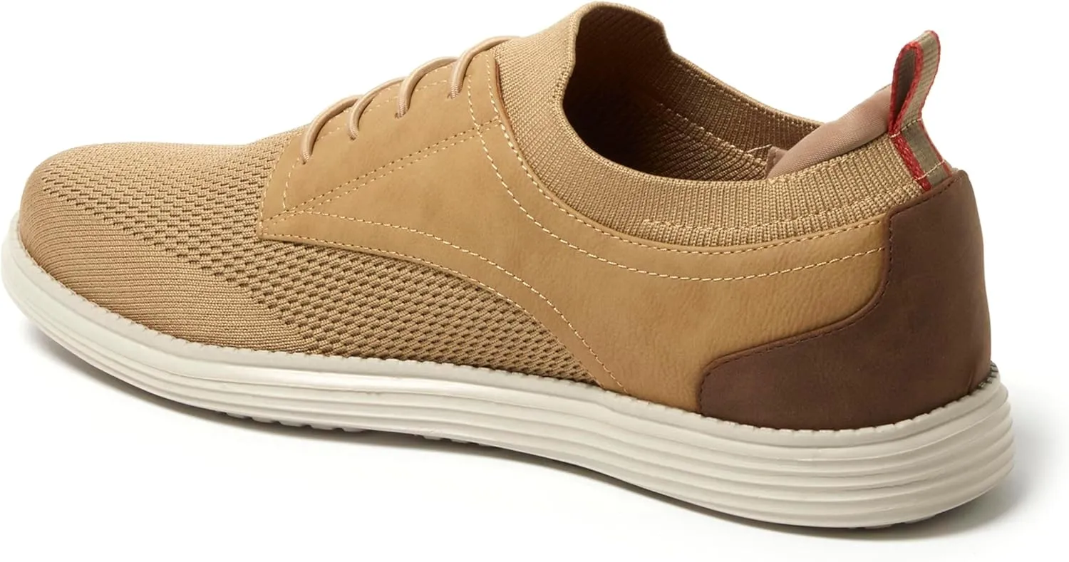 Dearfoams Men's Nash Slip on Oxford Lightweight, Breathable with Arch Support Dress Shoe