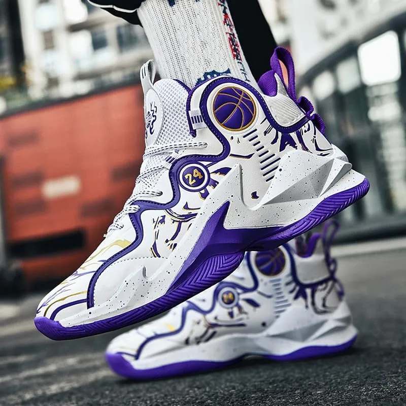 DHOVOR Mens Basketball Shoes, Teenager Fashion Basketball Sneakers, Anti-Slip Basketball Trainers Sports Shoes for Men Walking Shoes Outdoor and Indoor