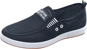 Fashion All Season Men Casual Shoes Flat Non Slip Sole Mesh Breathable and Lightweight Comfortable Slip Casual Wear Men