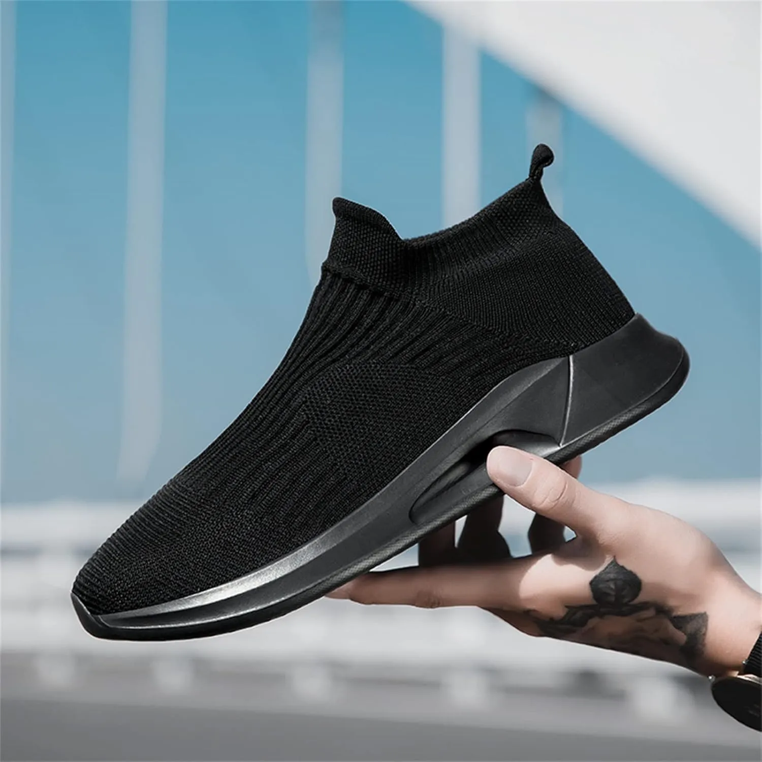 Fashion Lightweight Sneakers for Men Lightweight Breathable Walking Shoe Gym Tennis Business Formal Dress Shoes