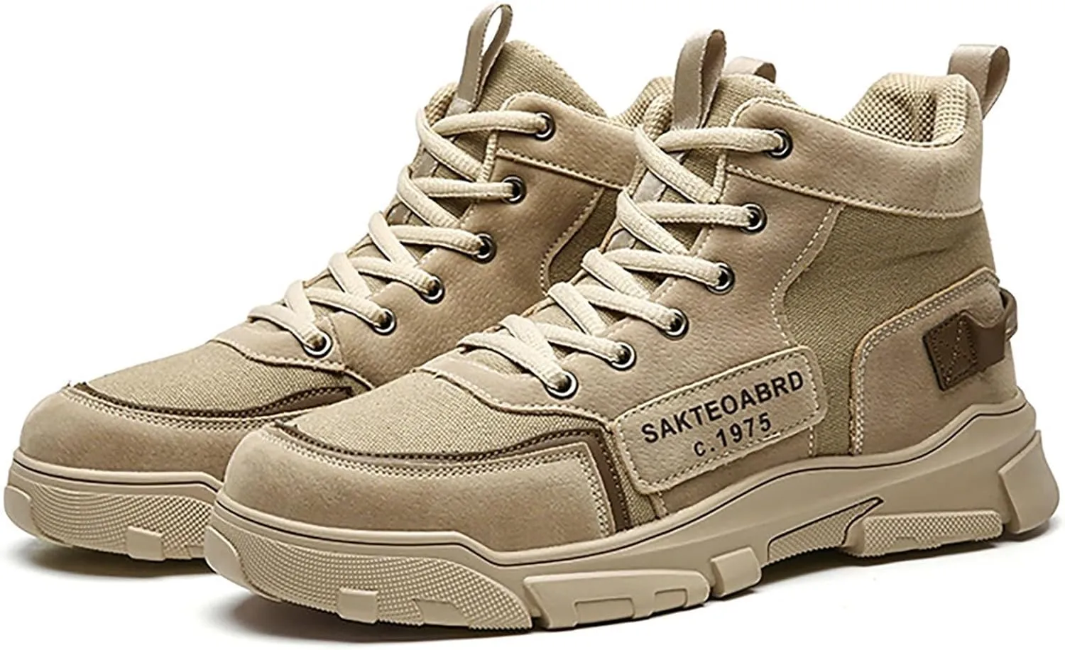 Fashion Men Breathable Comfortable Leisure Solid Color Sport Ankle Boots Climbing Shoes Composite Slip Work Boots Shoes