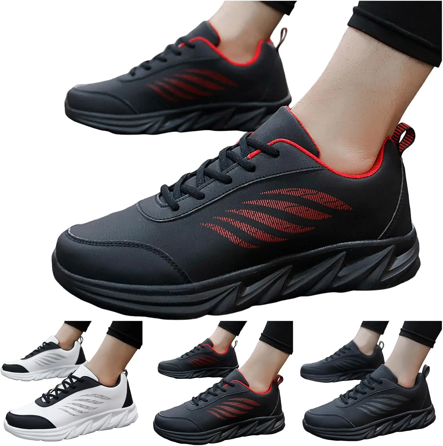 Fashion Sneakers Casual Shoe for Men Men Sports Shoes Fashionable New Pattern Simple Color Matching Round Toe Lace Up
