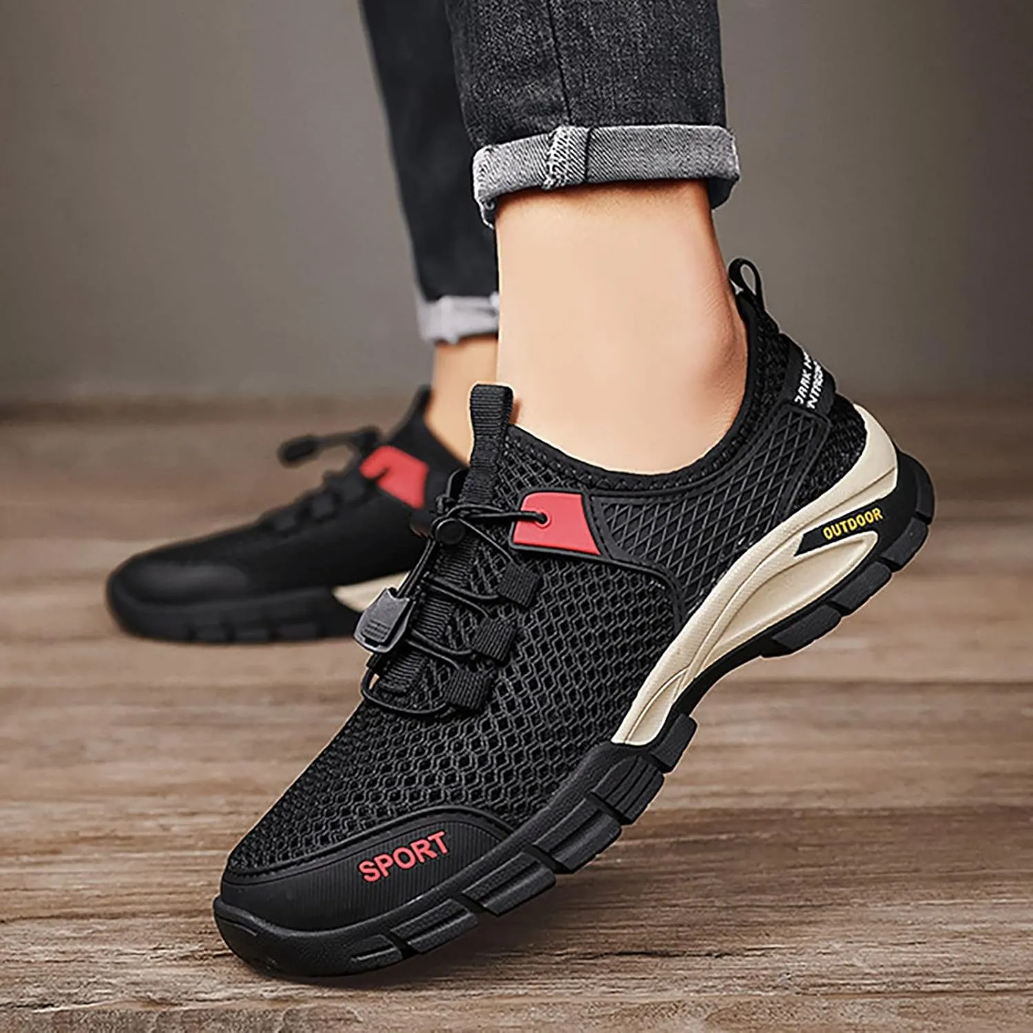 Fashion Sport Shoes for Men Lightweight Breathable Walking Shoe Gym Tennis Fashion Lightweight Sneakers for Men