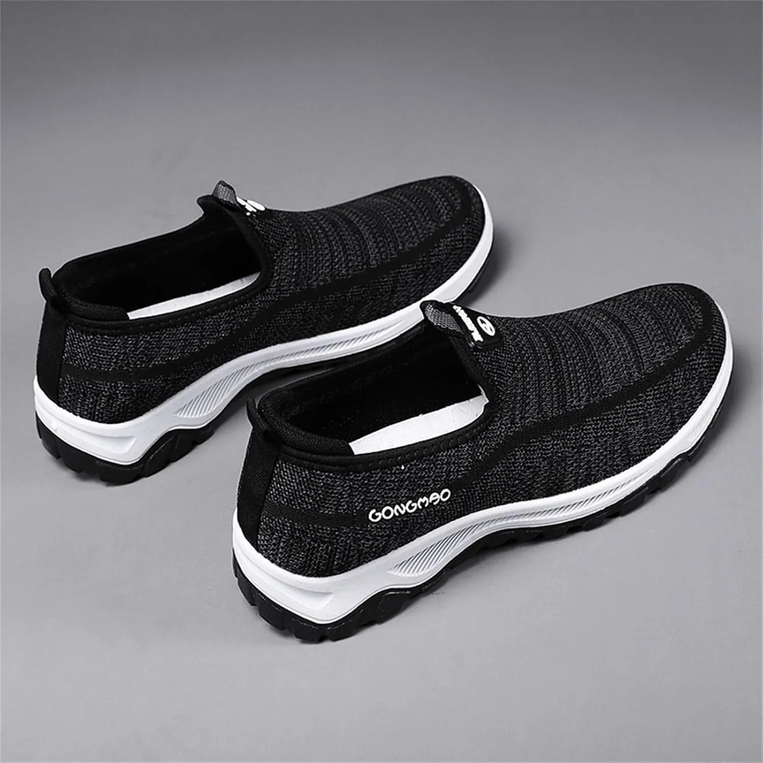 Fashion Summer and Men Solid Color Fly Woven Mesh Breathable and Comfortable Slip On Steel Toe Sneaker Boots for Men