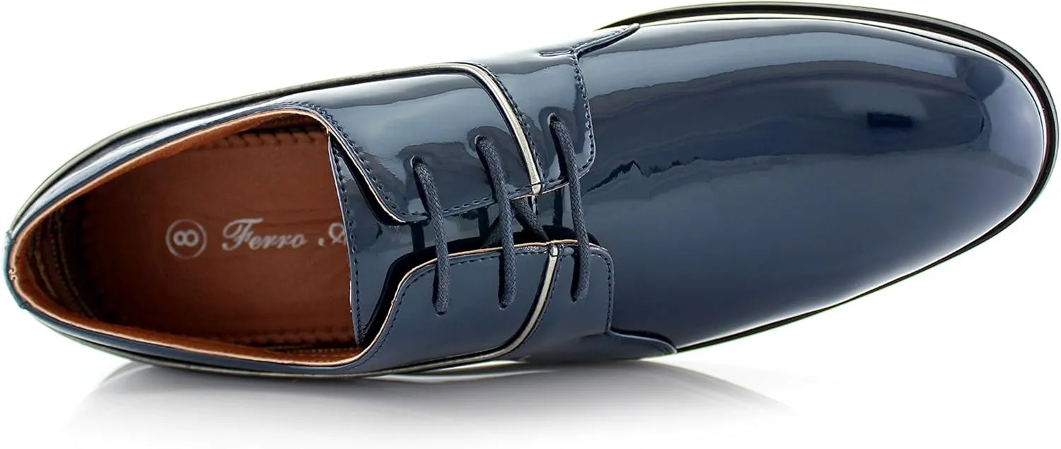 Ferro Aldo Men's Classic Round-Toe Fashion Derby Dress Shoes