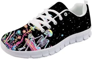 Forchrinse Women's Blue Purple Multicolor Size 5 Casual Running Shoes