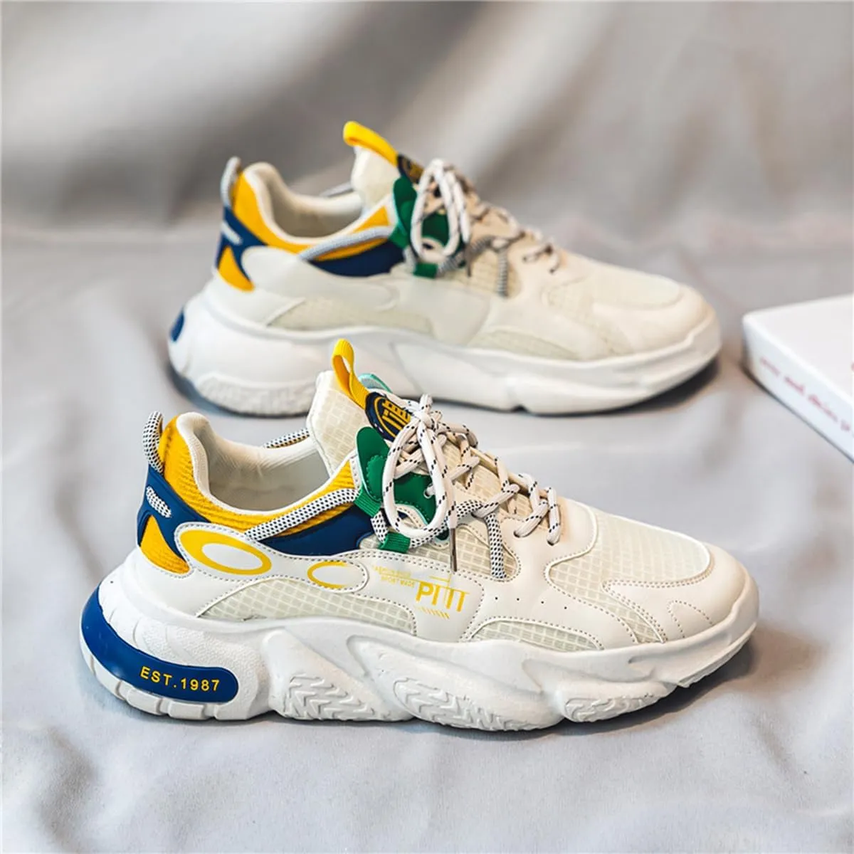 GSIGUL Men's Road Running Shoes Lightweight Walking Shoes Cushioning Mens Sneaker Athleisure Casual Shoes for Men
