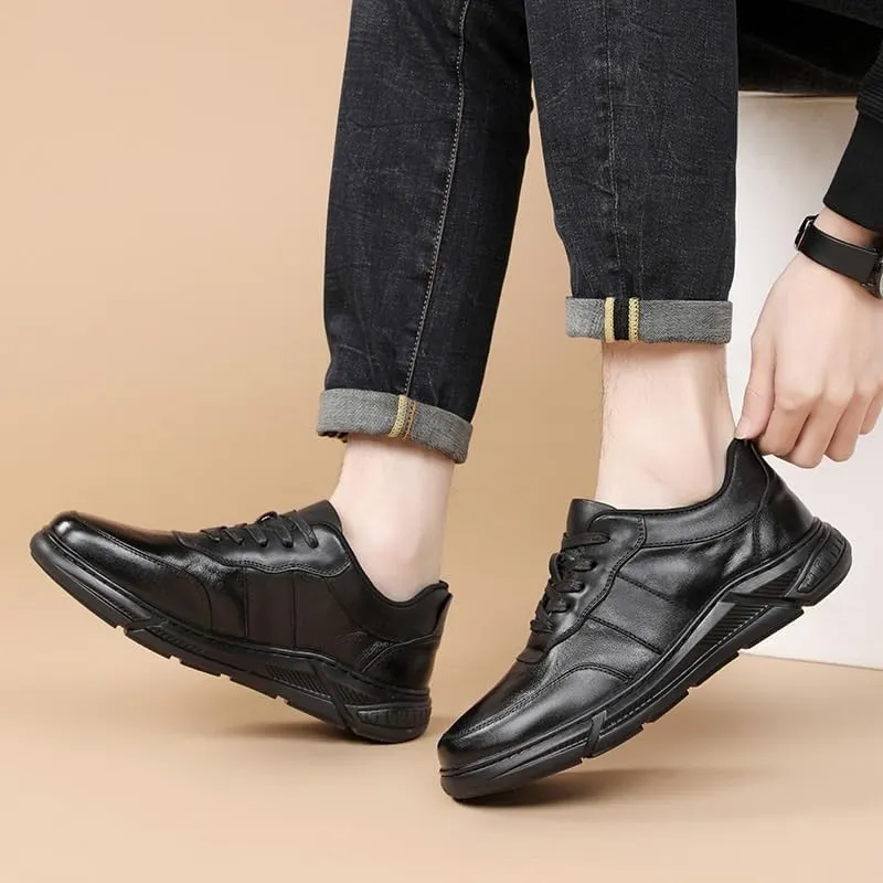 Handcrafted Men's Cap Toe Derby Shoes Polished Finish Formal Occasions Office Wear Memory Foam Comfort Technology