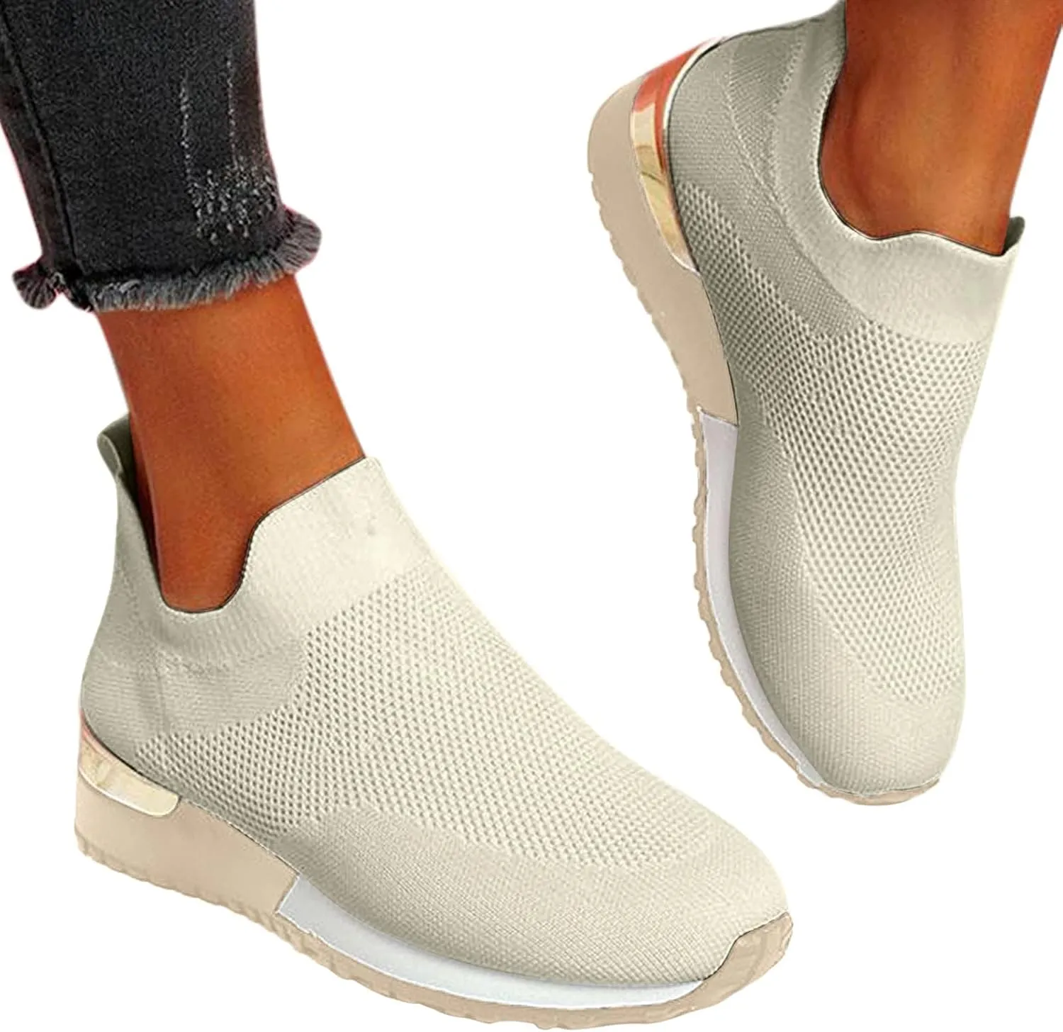 High Top Sneakers for Women 2023 Slip Resistant Nurse Shoes for Women Walking Shoes for Women Wide Width Slip On Platform Sneakers for Women Wide Width Women Orthopedic Sneakers Walking Shoes