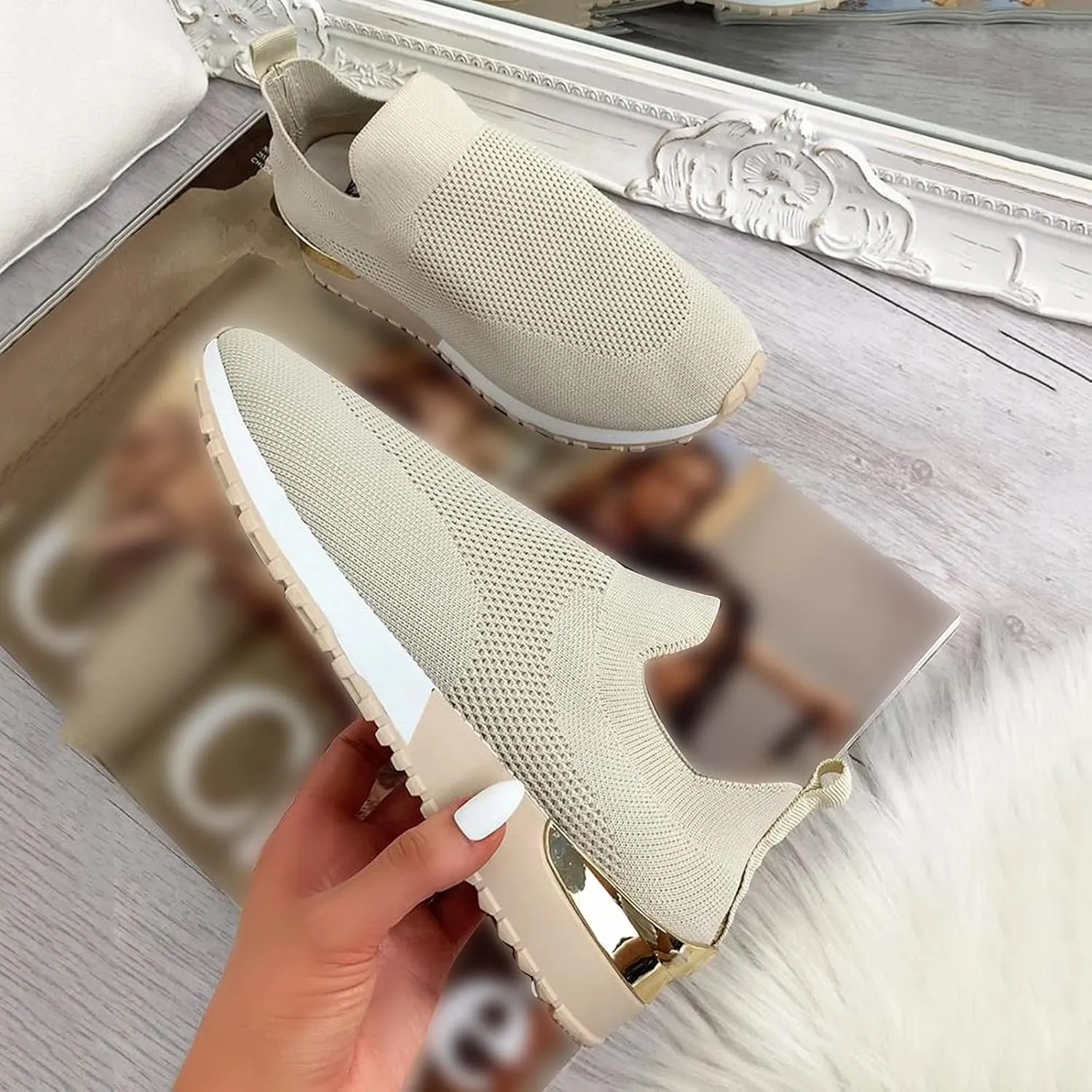 High Top Sneakers for Women 2023 Slip Resistant Nurse Shoes for Women Walking Shoes for Women Wide Width Slip On Platform Sneakers for Women Wide Width Women Orthopedic Sneakers Walking Shoes