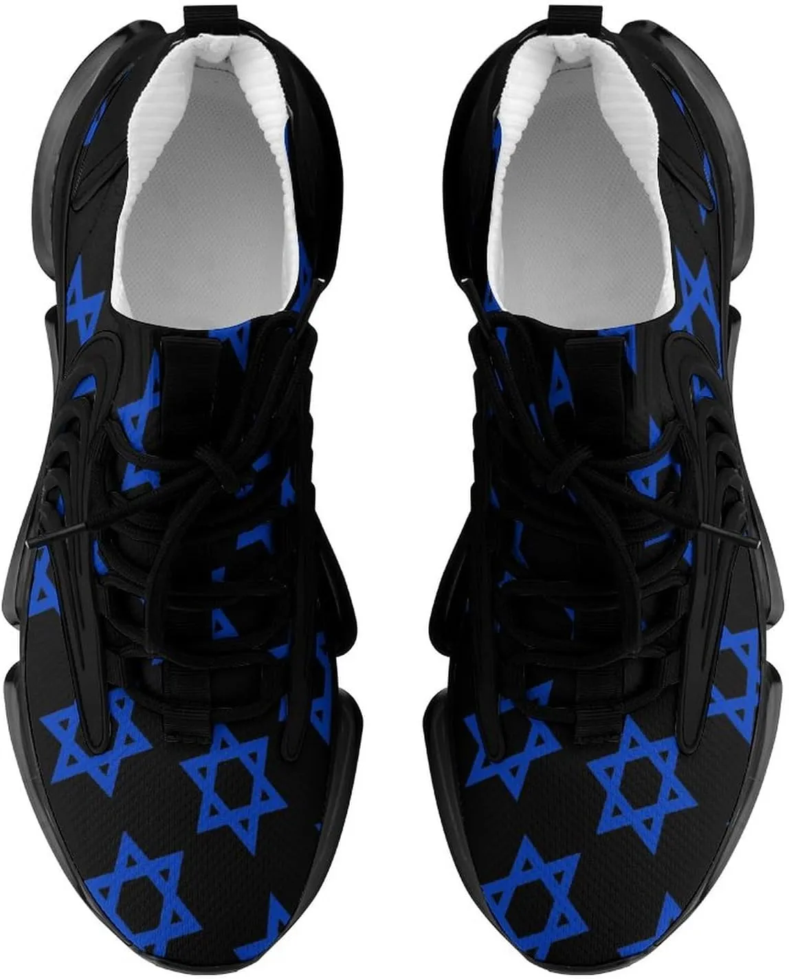 Israel Flag Hexagram Sport Shoes for Men Women Non Slip Lightweight Breathable Walking Running Shoes