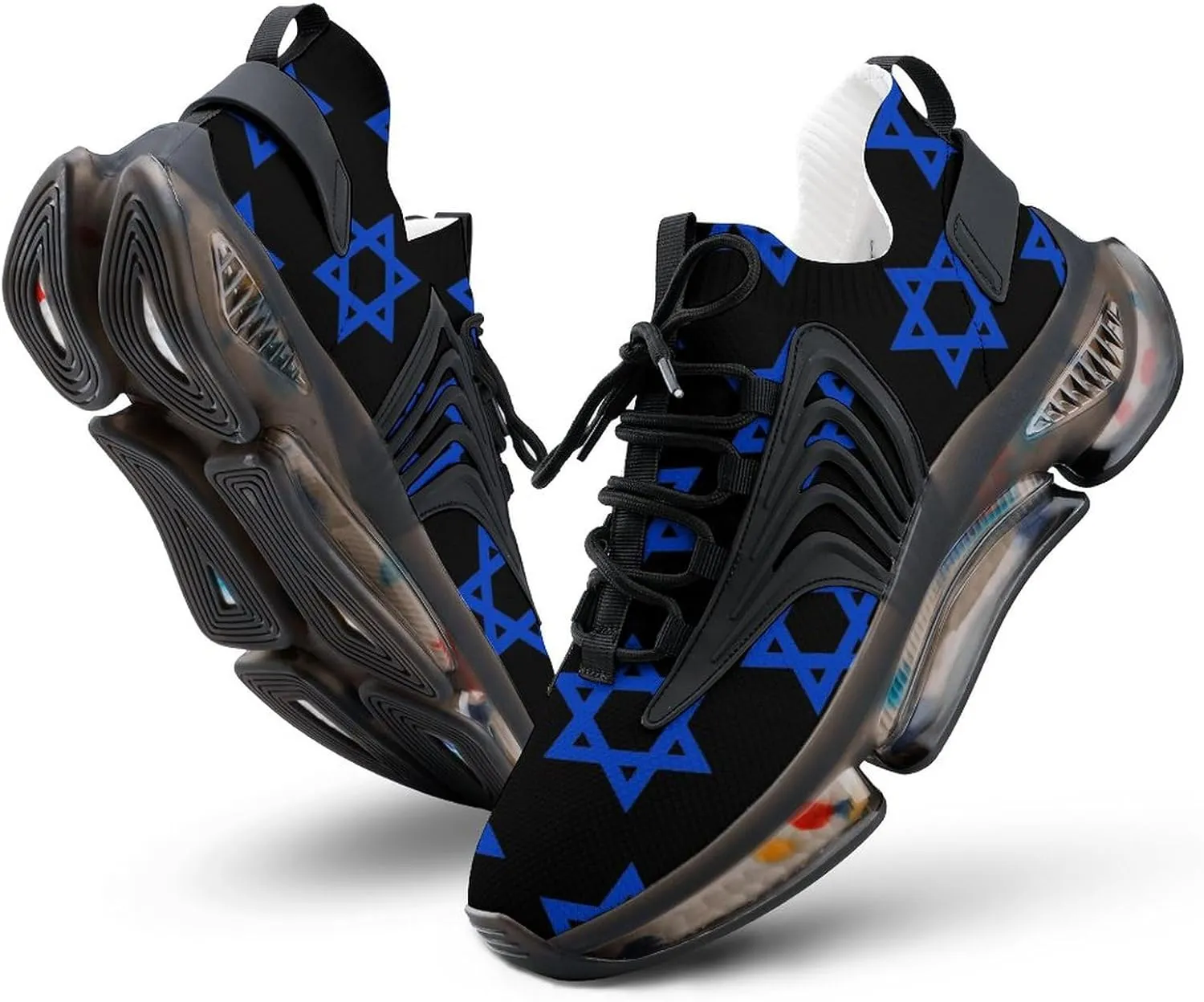 Israel Flag Hexagram Sport Shoes for Men Women Non Slip Lightweight Breathable Walking Running Shoes