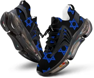 Israel Flag Hexagram Sport Shoes for Men Women Non Slip Lightweight Breathable Walking Running Shoes