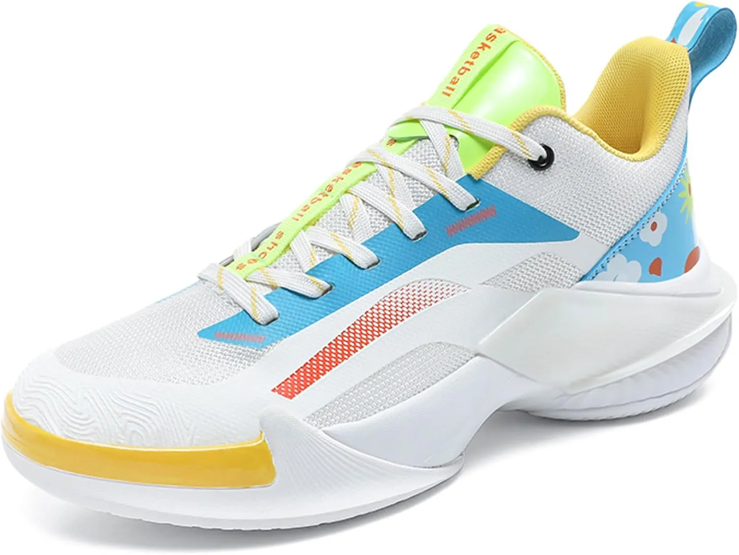 Lace Up Graffiti Fashionable Lightweight Casual Basketball Shoes Skateboarding Shoes for Men Women