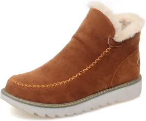 Ladmiple Winter Boots For Women Fashion Snow Boots Slip on Insulated Fur Lined Lightweight Cold Weather Warm Ankle Booties