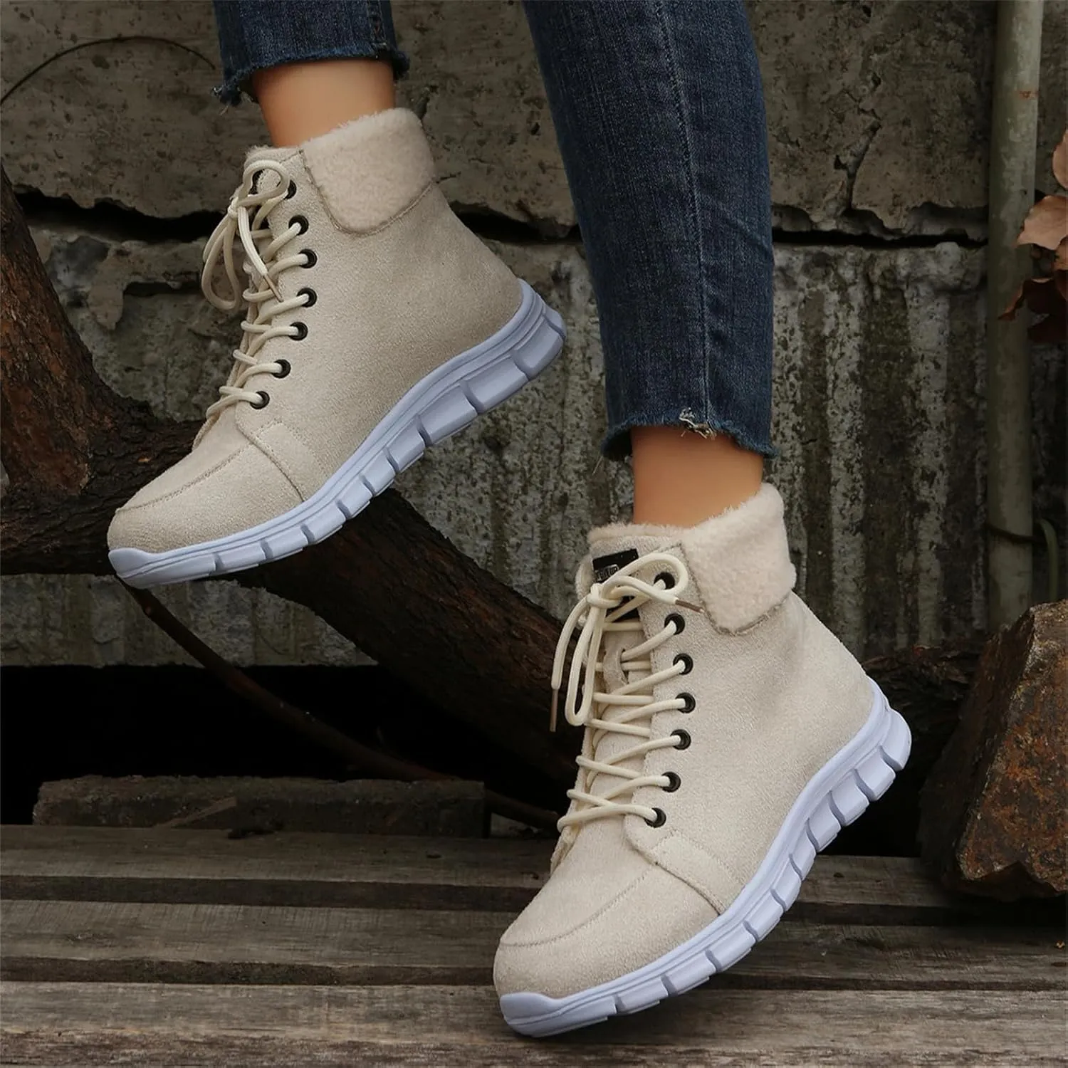 Ladmiple Winter Dress Boots For Women 2024 Snow Boots Slip on Insulated Fur Lined Lightweight Cold Weather Warm Ankle Booties