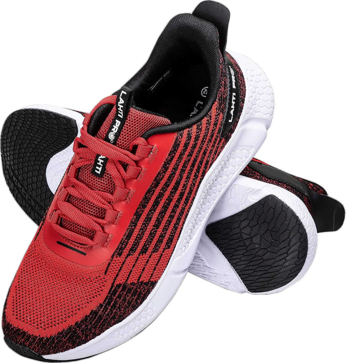Lahti PRO Shoes Men's Running Shoes Size: 44 | Colour: Red | Trainers Outdoor Sports Shoes Leisure Shoes Trainers Walking Shoes Jogging Shoes Breathable Road Running Shoes Running Shoes