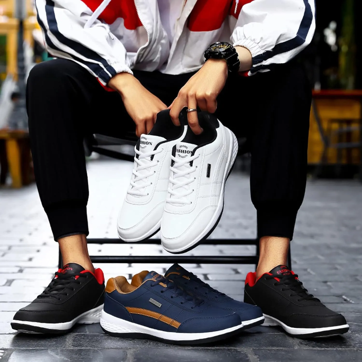 Lightweight Hiking Shoes for Men Casual Sneaker Mesh Breathable Walking Shoe Men's Lightweight Cushion Sneakers