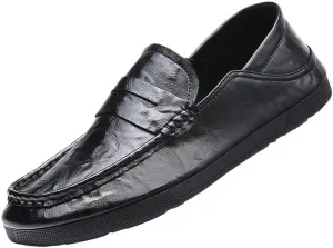 Luxury Finish Men's Oxford Business Shoes Genuine Leather Formal Dress Shoes Non-Marking Sole Office Wear