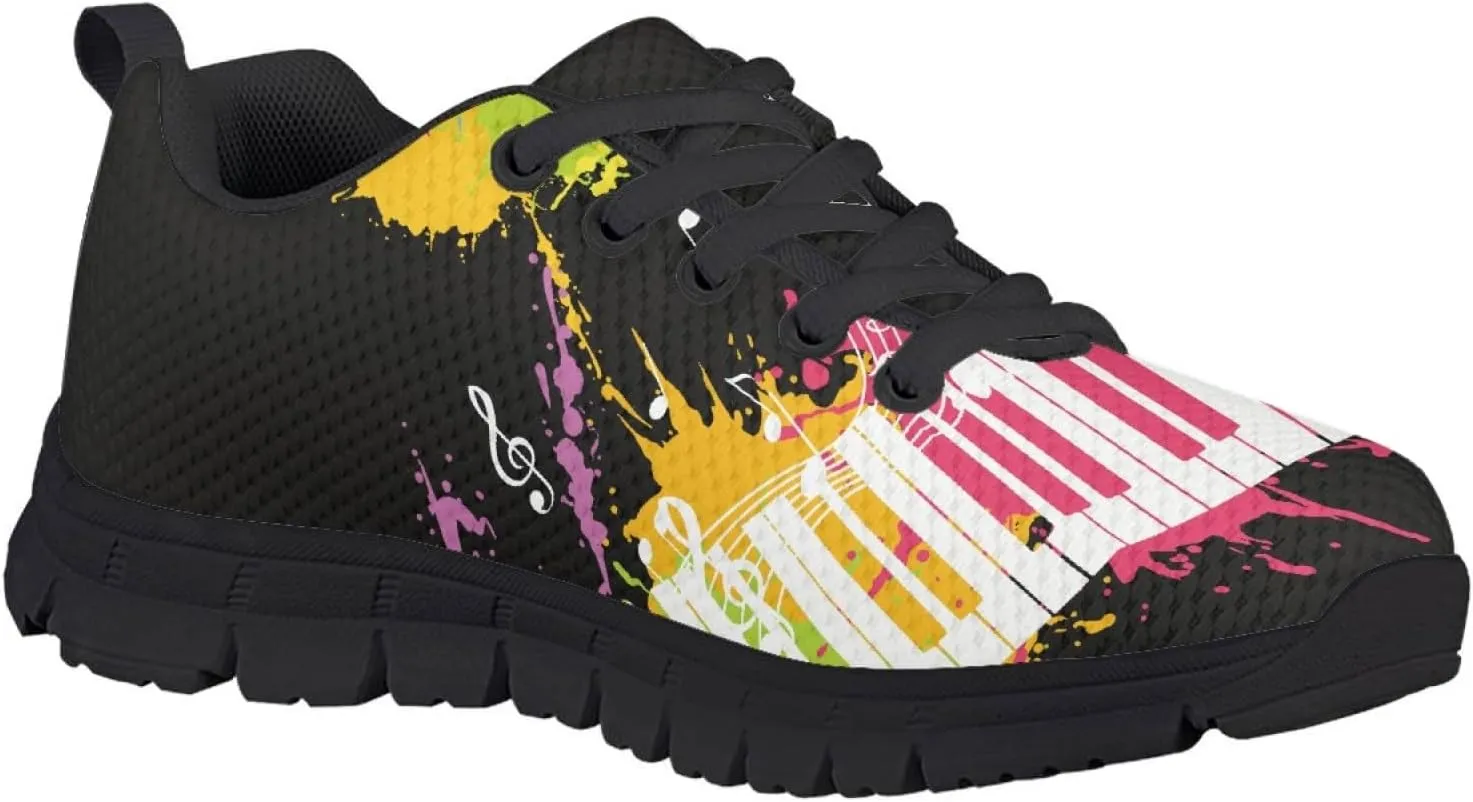 MARSVOVO Boys Girls Walking Shoes Non Slip Flexible Athletic Lightweight Breathable Printed Sneakers for Kids Most Comfortable Classic Printed Casual Fashion Non Slip Sport Kids Running Shoes