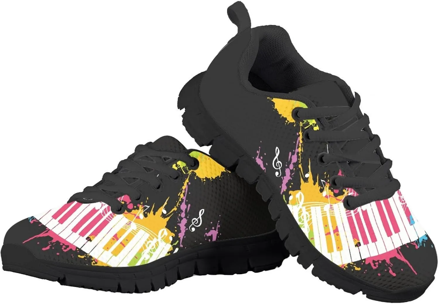 MARSVOVO Boys Girls Walking Shoes Non Slip Flexible Athletic Lightweight Breathable Printed Sneakers for Kids Most Comfortable Classic Printed Casual Fashion Non Slip Sport Kids Running Shoes