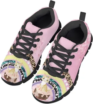 MARSVOVO Boys Girls Walking Shoes Non Slip Flexible Athletic Lightweight Breathable Printed Sneakers for Kids Most Comfortable Classic Printed Casual Fashion Non Slip Sport Kids Running Shoes