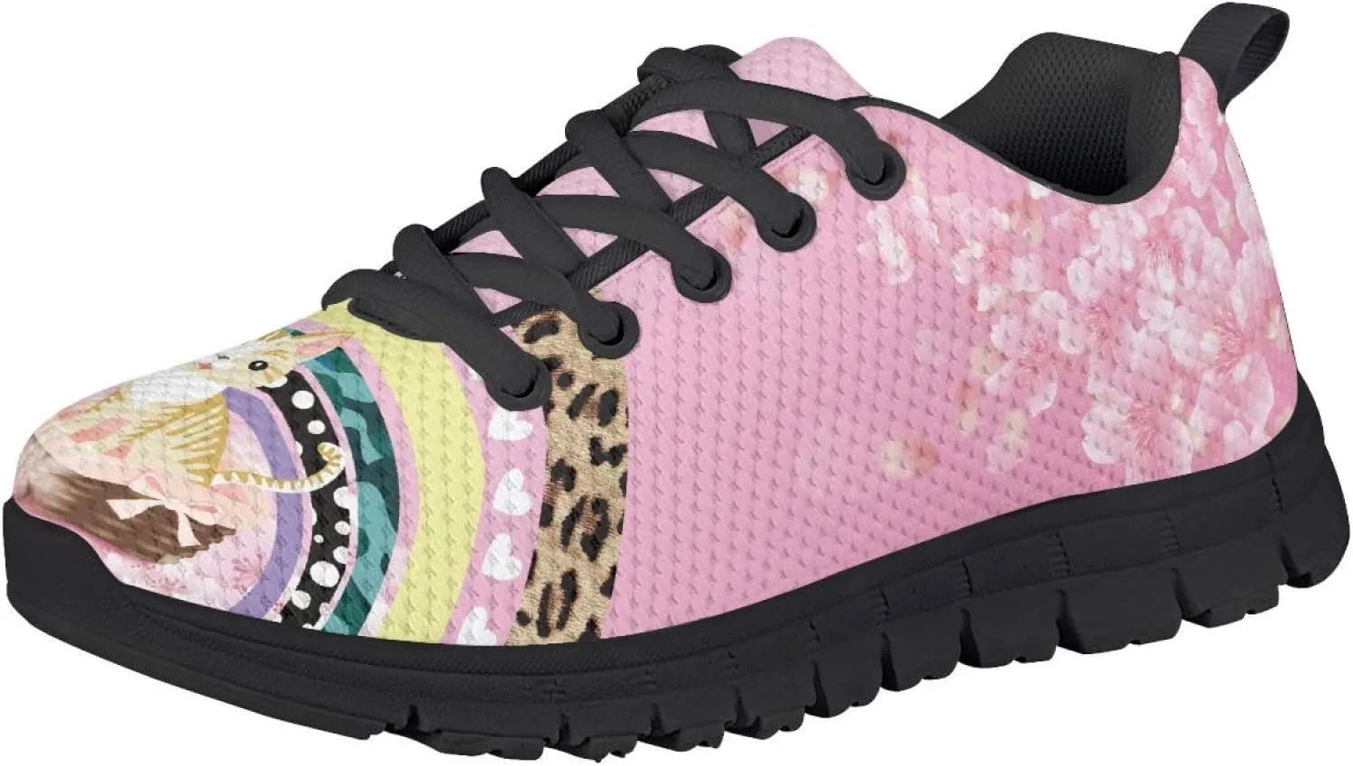 MARSVOVO Boys Girls Walking Shoes Non Slip Flexible Athletic Lightweight Breathable Printed Sneakers for Kids Most Comfortable Classic Printed Casual Fashion Non Slip Sport Kids Running Shoes